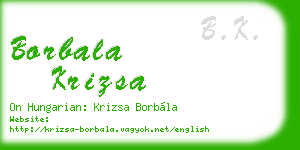 borbala krizsa business card