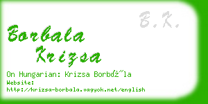 borbala krizsa business card